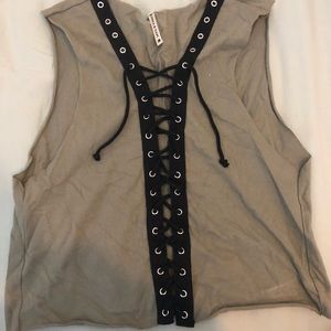 LF lace up top